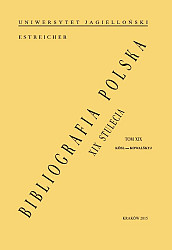 Bibliografia Polska XIX stulecia, Tom XIX