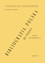 Bibliografia Polska XIX stulecia, Tom XXI