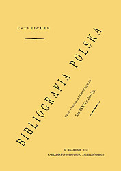 Bibliografia Polska, Tom XXXVI/1